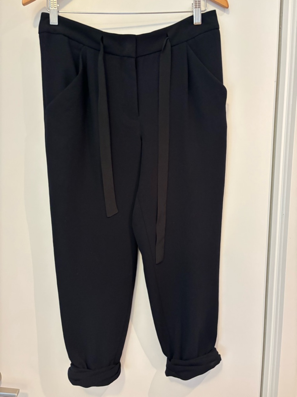 Wilfred Black Tailored Drawstring Jogger Pants